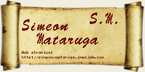 Simeon Mataruga vizit kartica